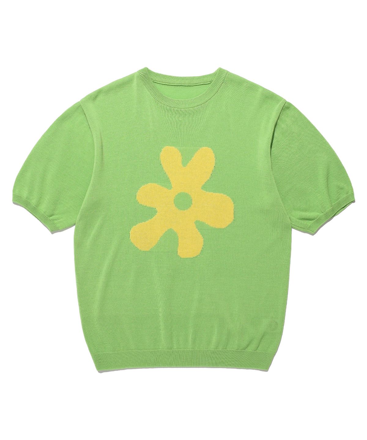 이스트쿤스트(ISTKUNST) [IKXSUH] FLOWER SUMMER HALF KNIT_GREEN(IK2DMMK634C)