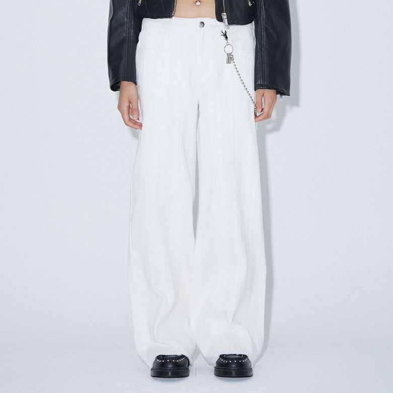 DAMAGE CUTTING DENIM PANTS WHITE BP2DP003