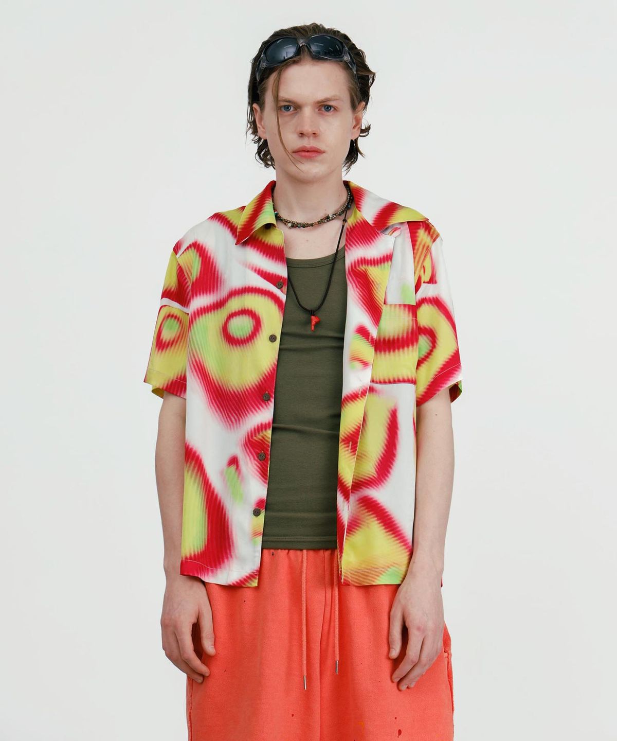 에씰미(ESEELMI) WATERMELON CUBAN PLANTER’S SHIRT