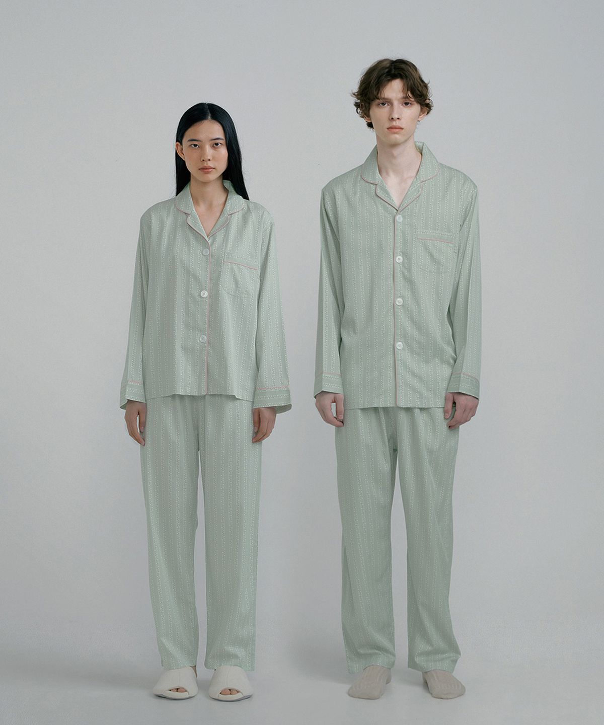 조스라운지(JO'S LOUNGE) [모달] (couple) Pistachio Pajama Set