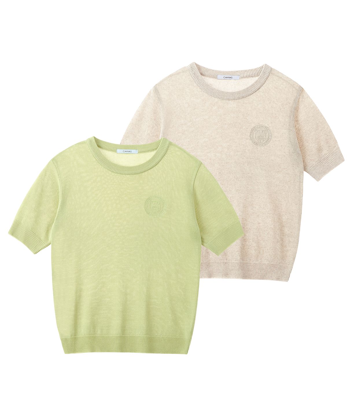 캔버스(CNVS) 코넬 썸머 베이직 반팔 니트_(2 colors)