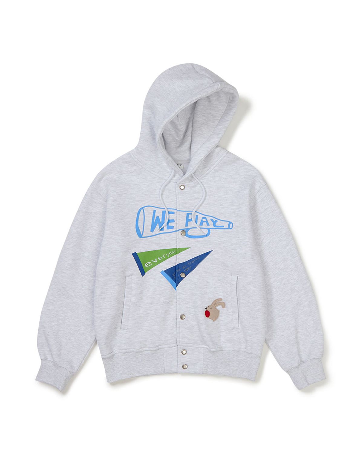 엠엠엘지(MMLG) [Mmlg] WE PLAY HOOD JUMPER (ASH GREY)