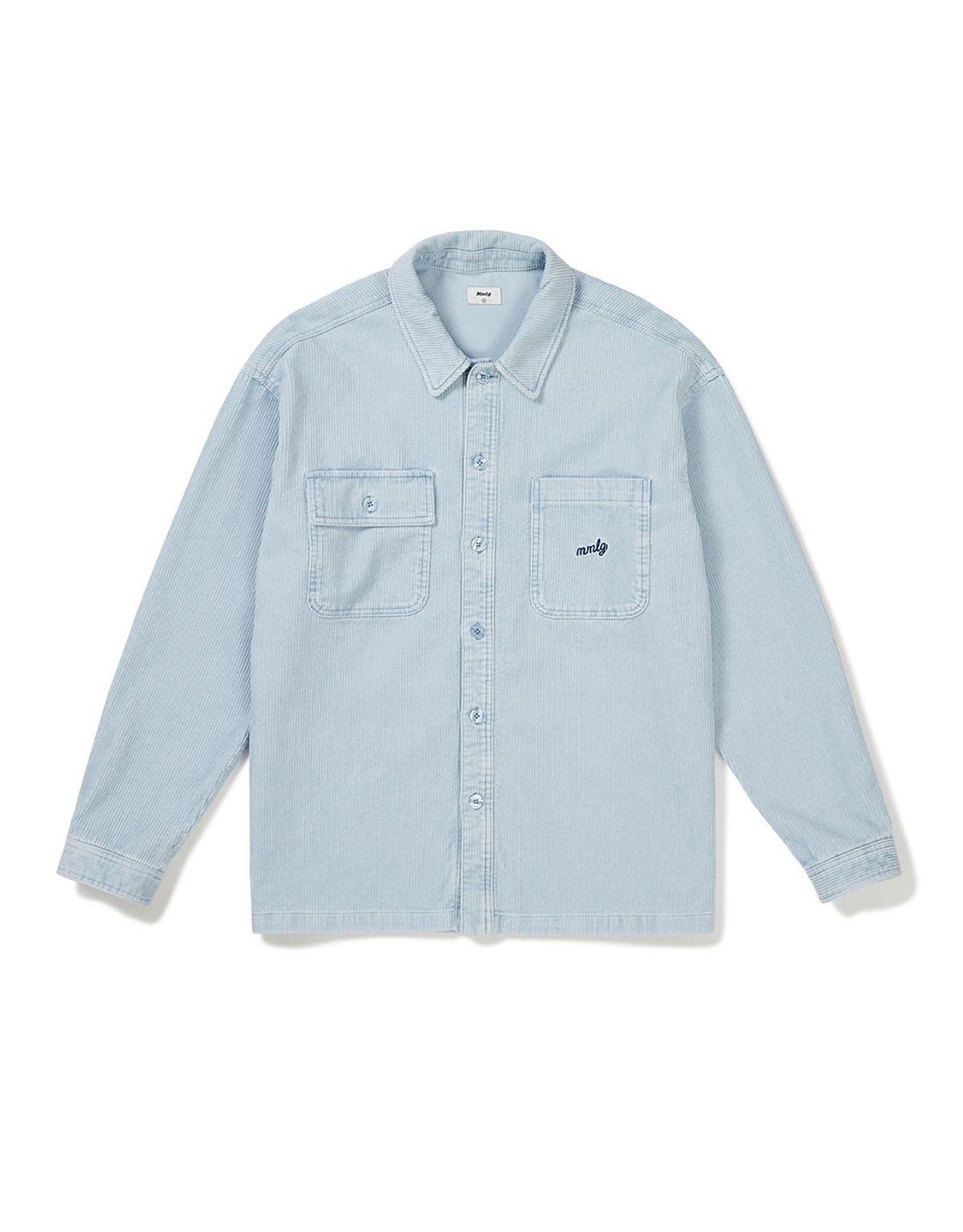 엠엠엘지(MMLG) [Mmlg] WASHED CORDUROY SHIRT (BLUE)