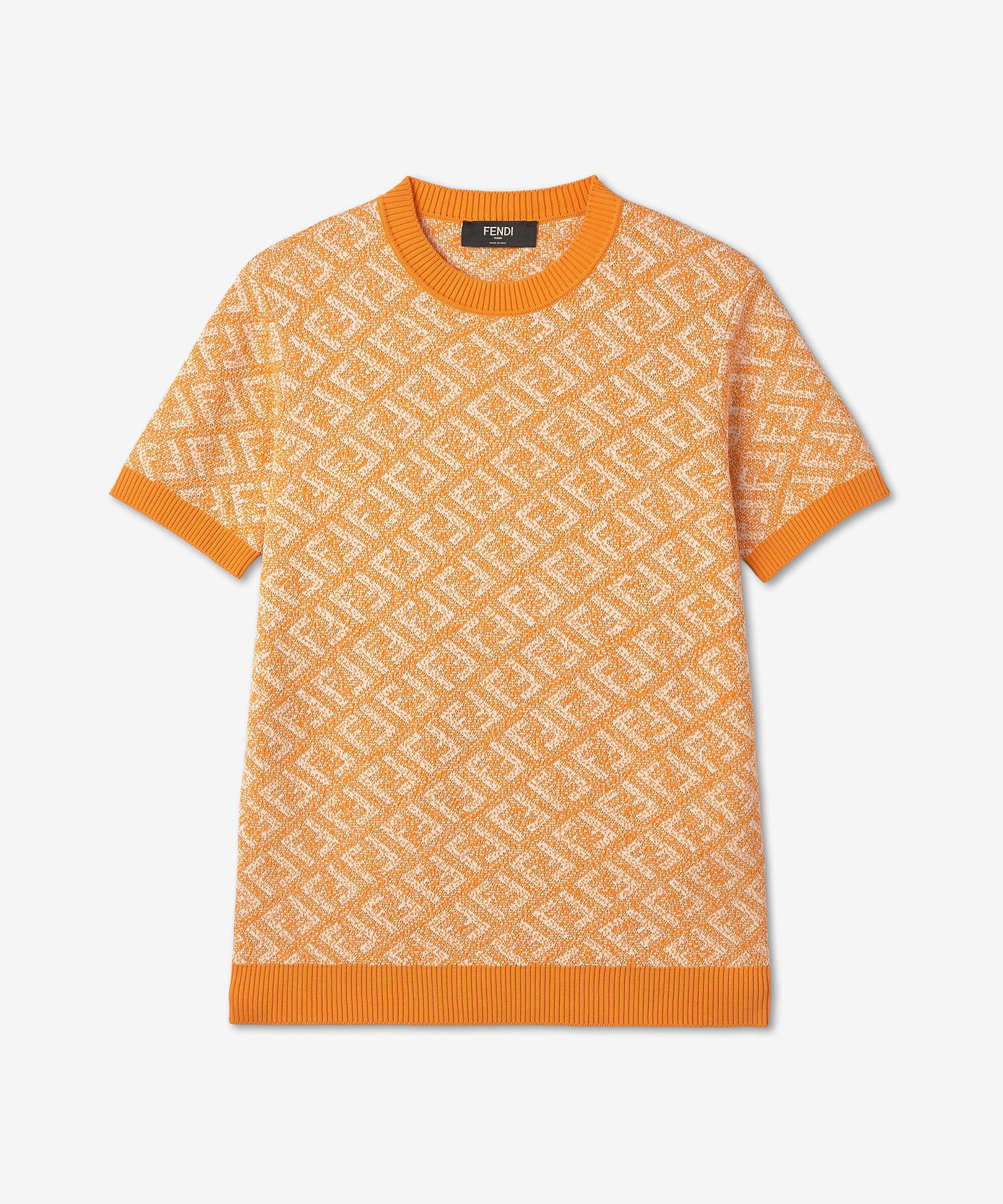 MUSINSA | FENDI Pullover FF Logo Short Sleeve T-Shirt - Orange