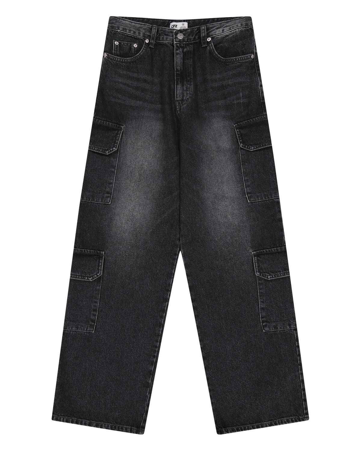 락케이크(ROCKCAKE) Double Cargo Jeans - Black