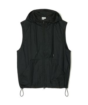 시어 후드 베스트 블랙
