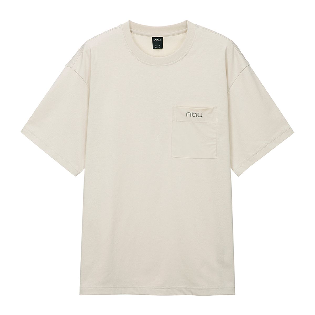 나우(nau) 우븐 포켓 반팔티셔츠 Light Beige