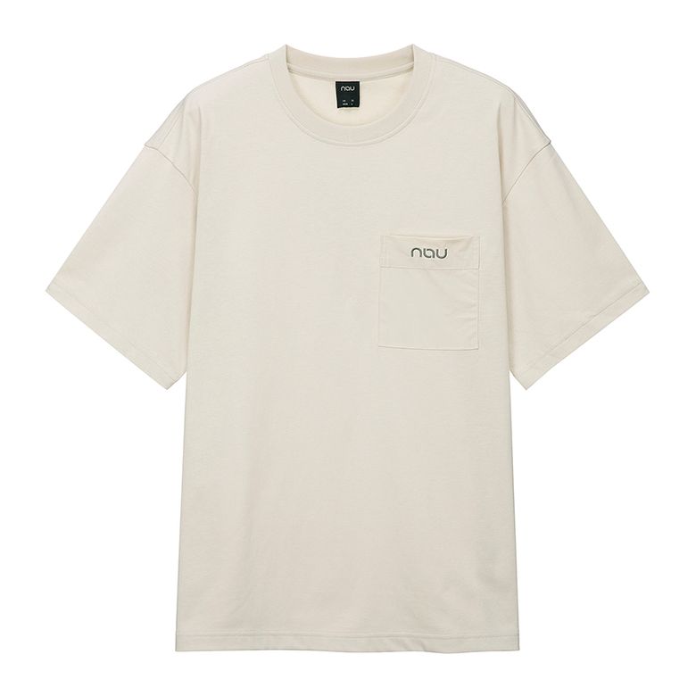우븐 포켓 반팔티셔츠 Light Beige