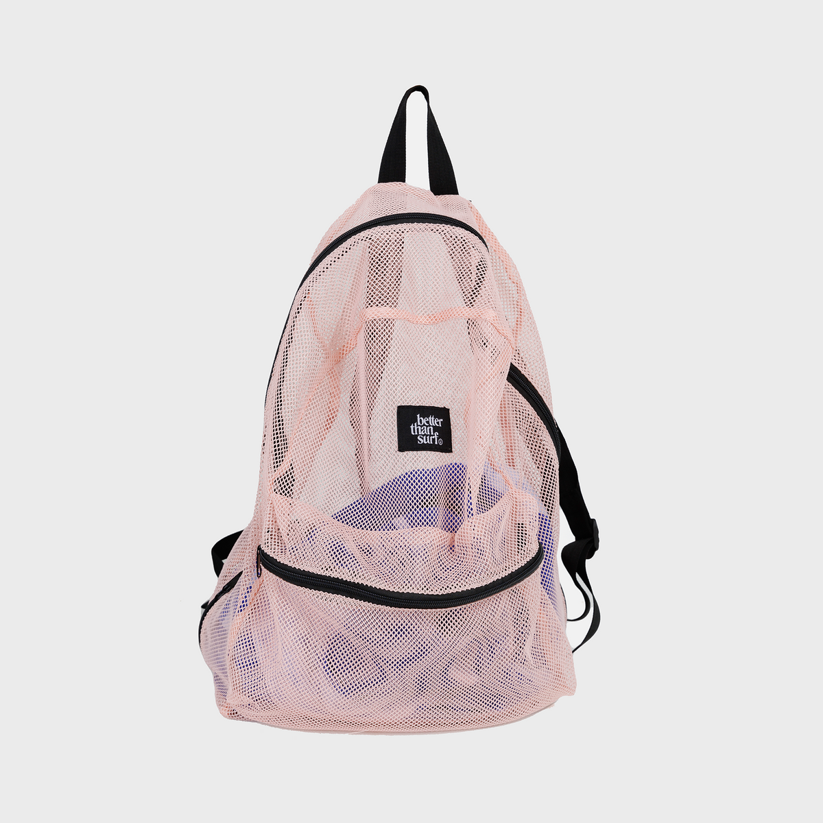 배러댄서프(BETTER THAN SURF) MESH BACKPACK - PALE PINK