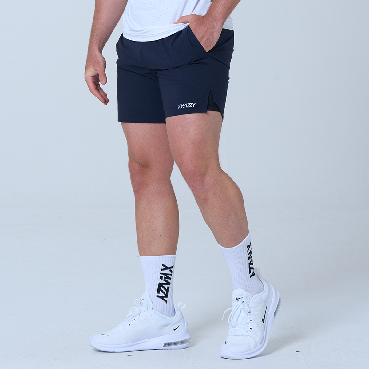 엑스네지(XNAZZY) 엑설런트 3부 숏팬츠 XN23SSMPT07 [NAVY]