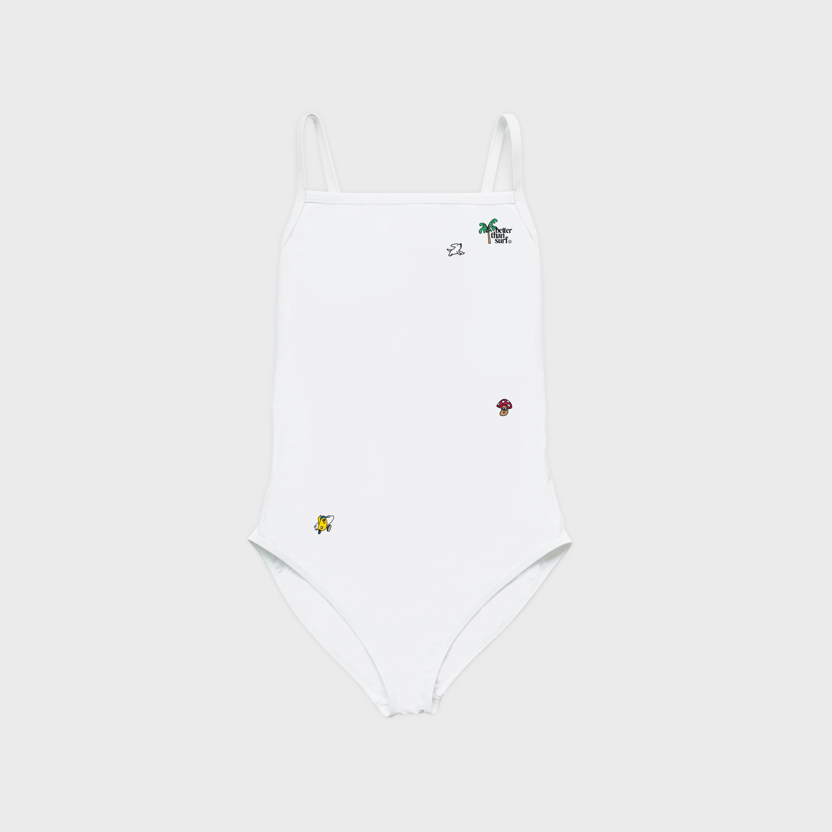 배러댄서프(BETTER THAN SURF) SWIM BASIC ONE-PIECE - CHARACTER WHITE  스윔 베이직 원피스 - 캐릭터 화이트