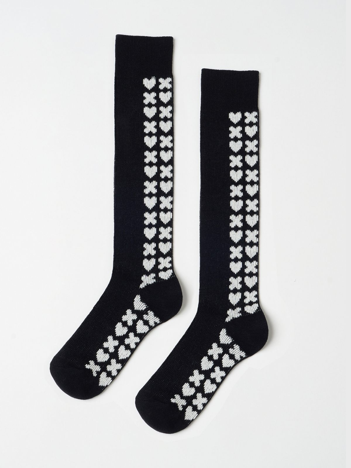 드롭드롭드롭 스포츠(DROPDROPDROP SPORTS) DRP 플레이 니삭스 LUCKY HEARTY BLACK HALF