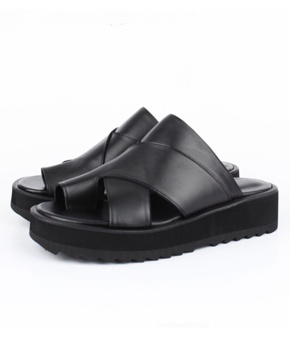 데이빗스톤(DAVID STONE) DAVID STONE HIGH-SOLE SHARK LEATHER SLIP