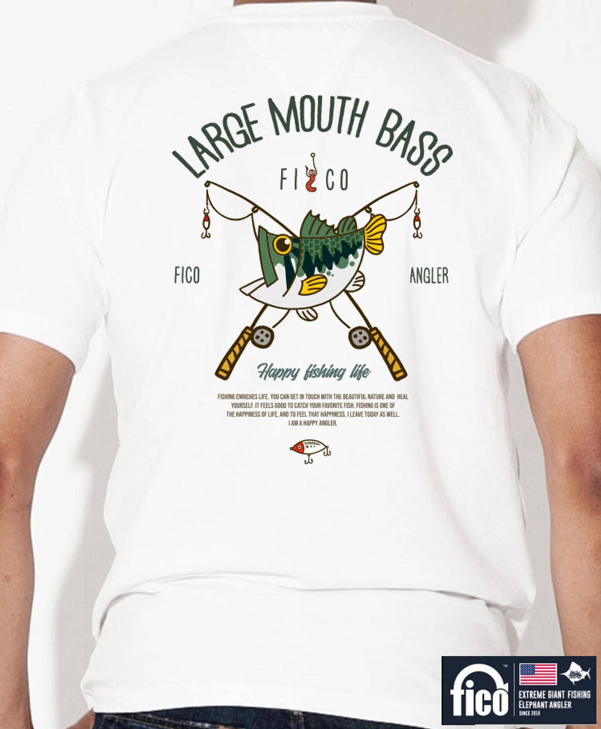 돌돌(DOLDOL) FICO_tshirts-227 익스트림 낚시 브랜드 피코 시즌2 캐릭터 그래픽 디자인 티셔츠