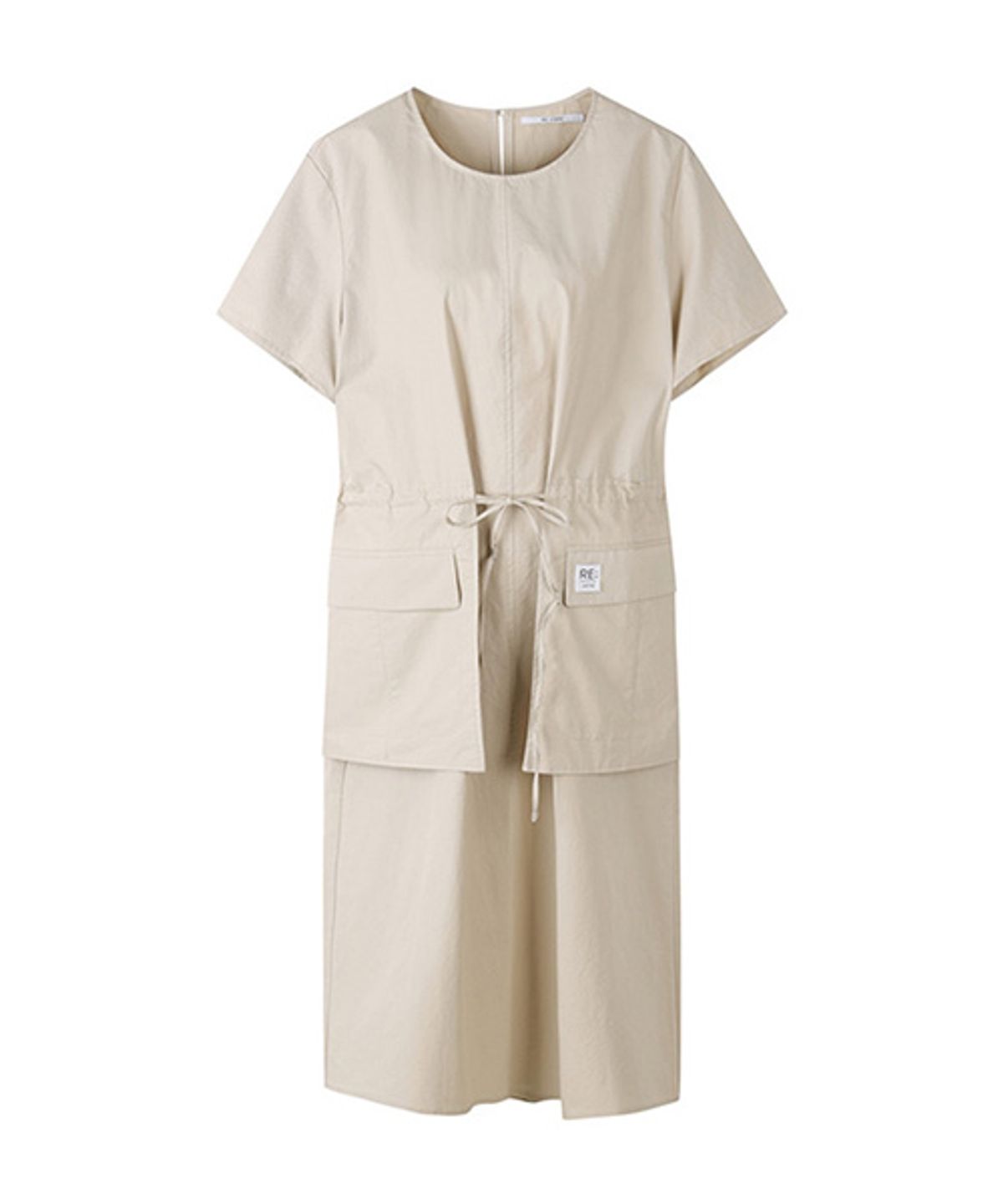 래코드(RECODE) Check Pocket Detail Midi Dress_RQDAM23562BEX