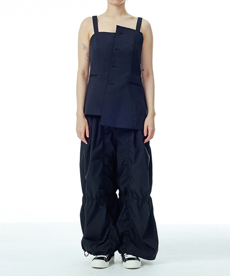 Puckering Voluminous Pants_RQPAS23545BKX