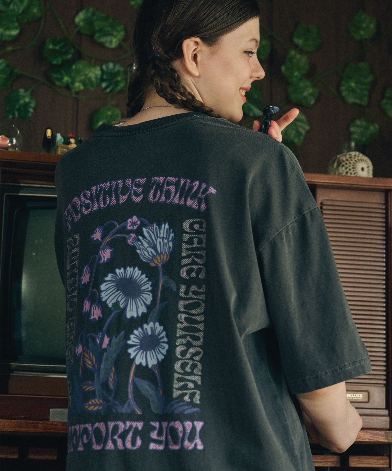 【CPGN STUDIO】Snake Flower Pigment Short Sleeve T-shirt CPGN STUDIO】Snake Flower Pigment Short Sleeve T-shirt