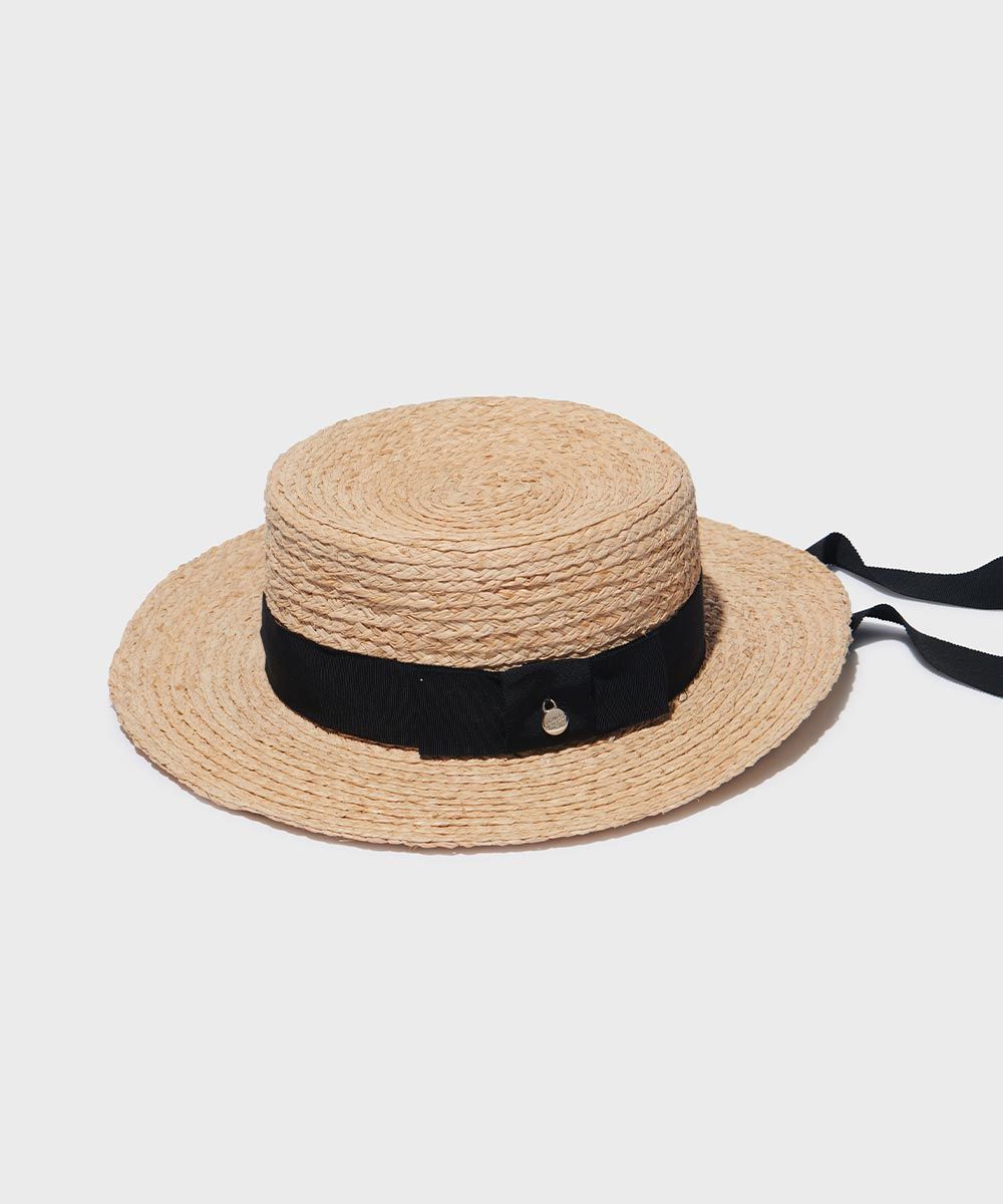 MUSINSA | ROCKFISH WEATHERWEAR RAFFIA BOATER HAT WIDE BRIM