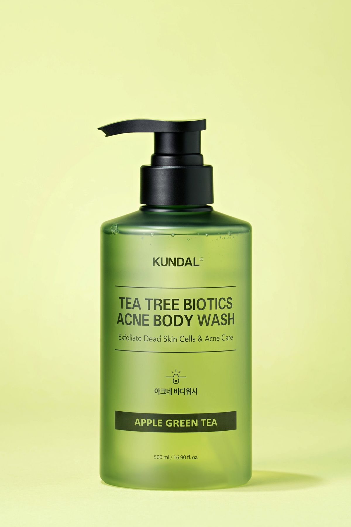 쿤달(KUNDAL) 티트리 바이오틱스 아크네 바디워시 500ml 애플그린티