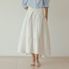 Unbalance long skirt (ivory)
