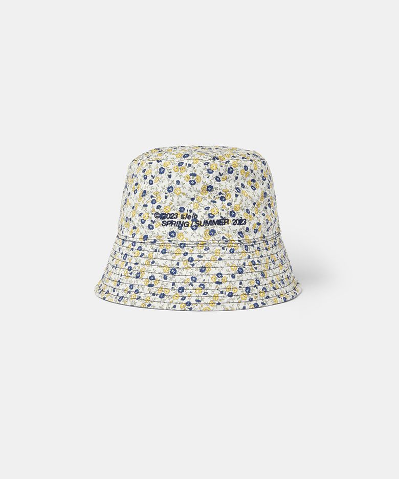 FLOWER BUCKET HAT NAVY