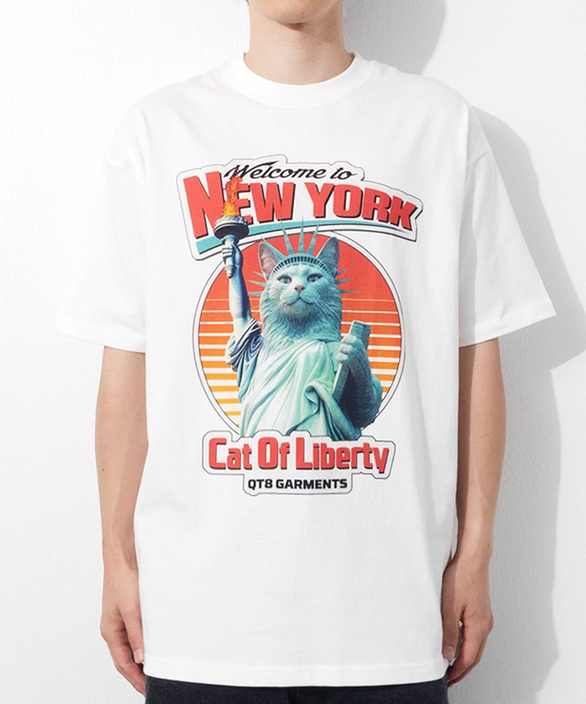 큐티에잇 가먼츠(QT8 GARMENTS) RG Cat of Liberty Tee (Ivory)
