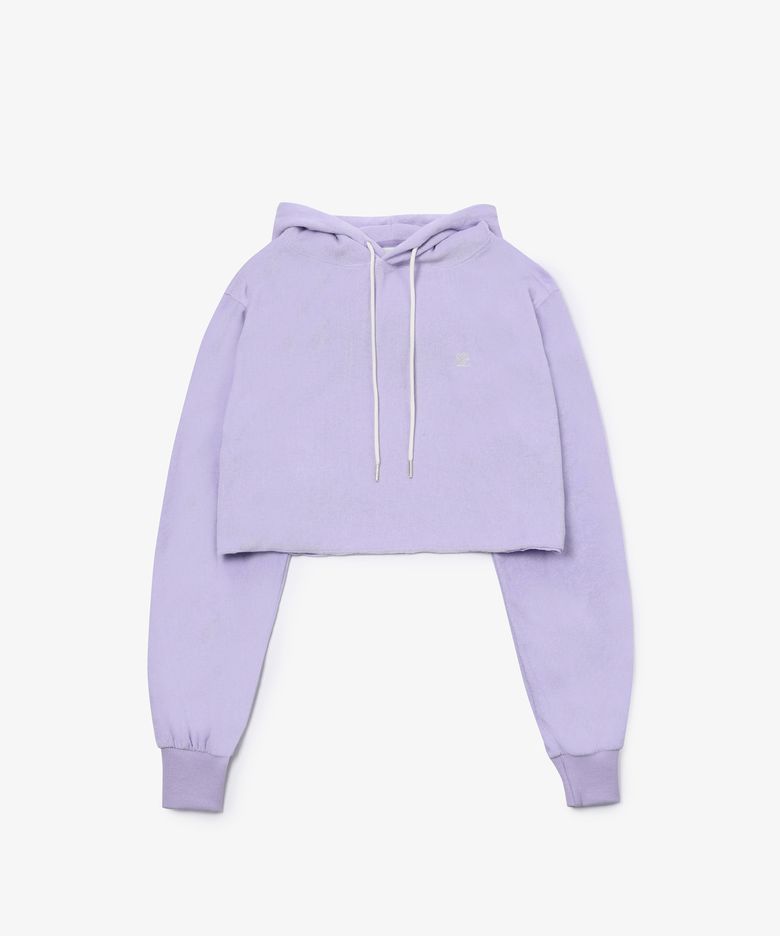 SAC 테리 크롭  후드티 퍼플 4W232Y001