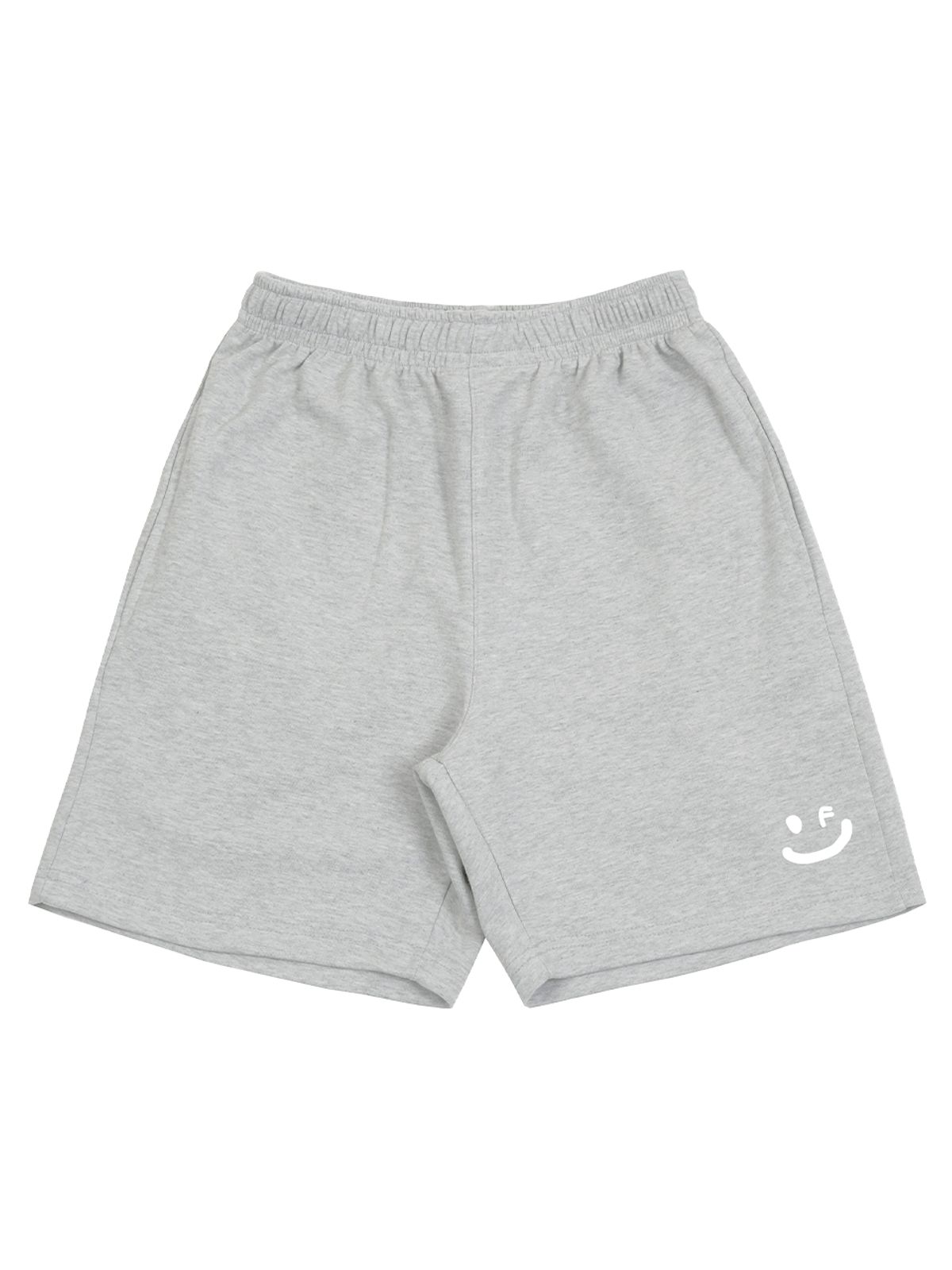 그레이버(GRAVER) [UNISEX]스몰 드로잉스마일 트레이닝 반바지_그레이