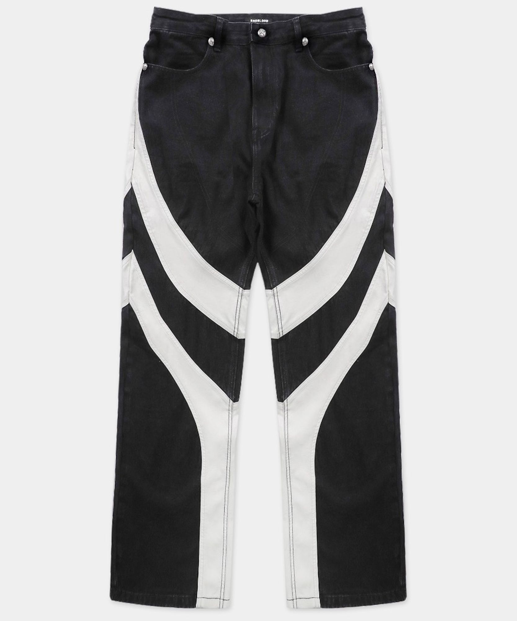◆BADBLOOD◆ Duncan Denim Pants Relaxed Fit Black White w-dn MUSINSA | BADBLOOD Duncan Denim Pants Relax Fit - Black/White