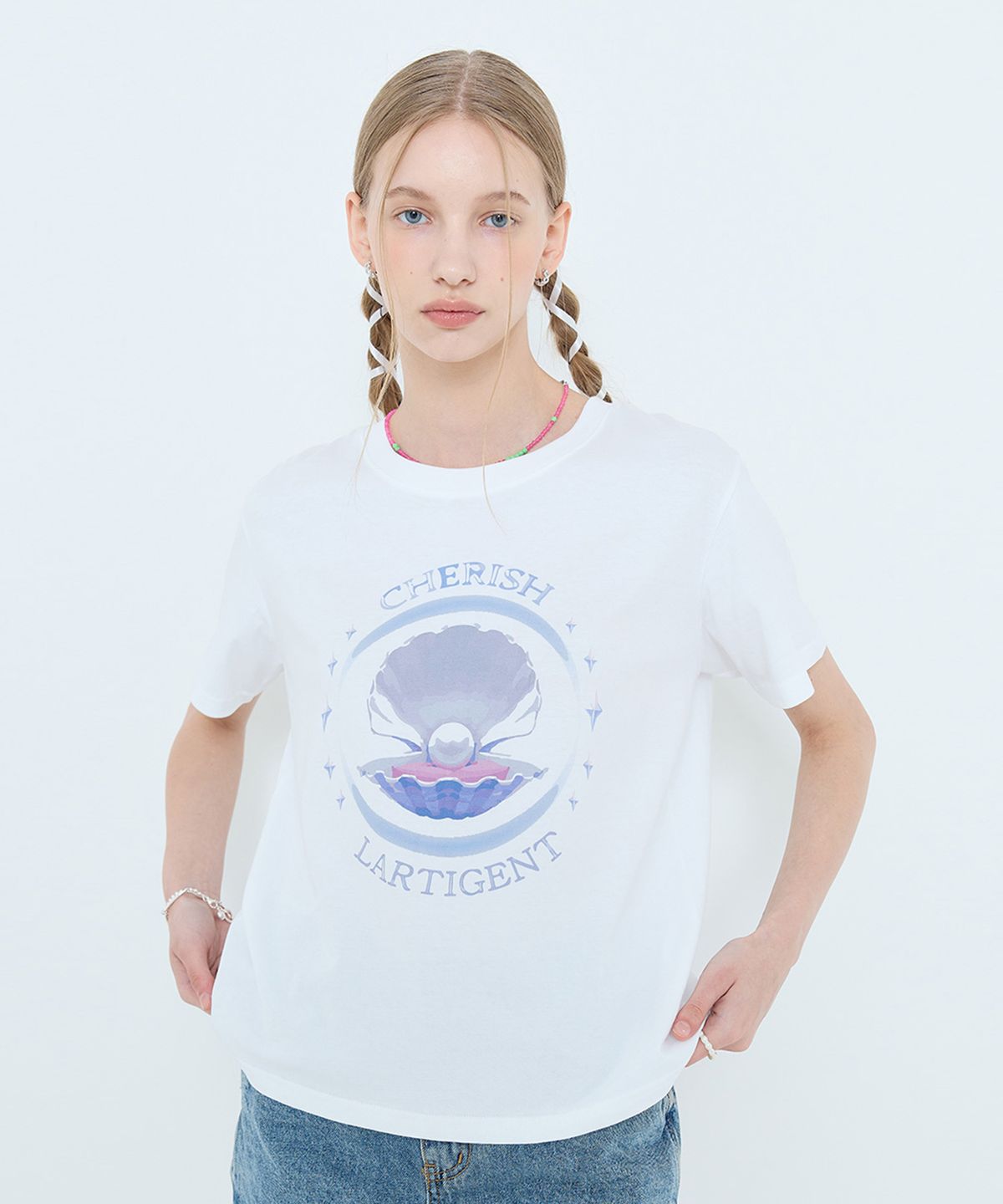 라티젠(LARTIGENT) L4 SELLFISH T-SHIRT(WHITE)