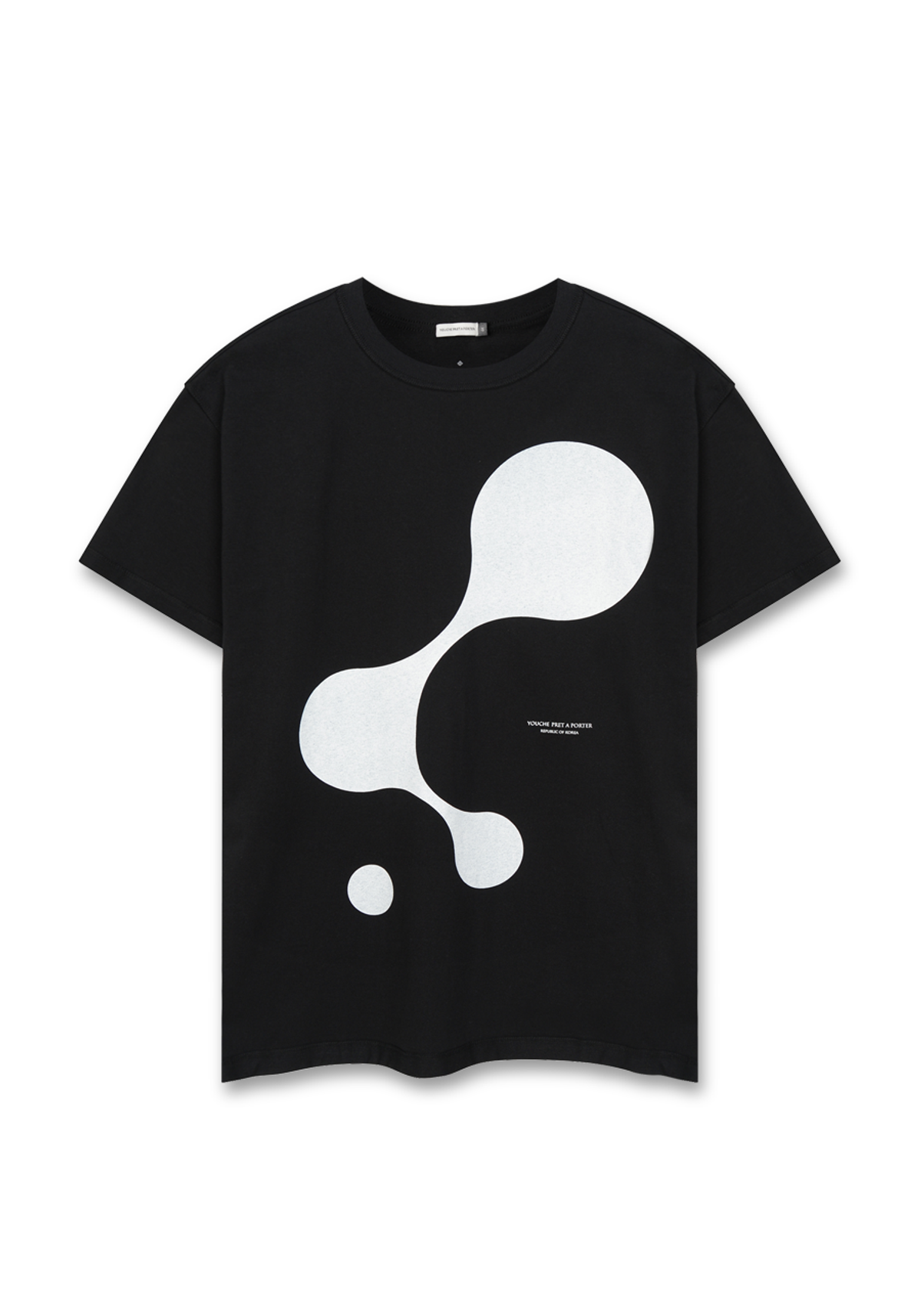 유체 프레타 포르테(YOUCHE PRET A PORTER) FL SHORT SLEEVE TEE - Black