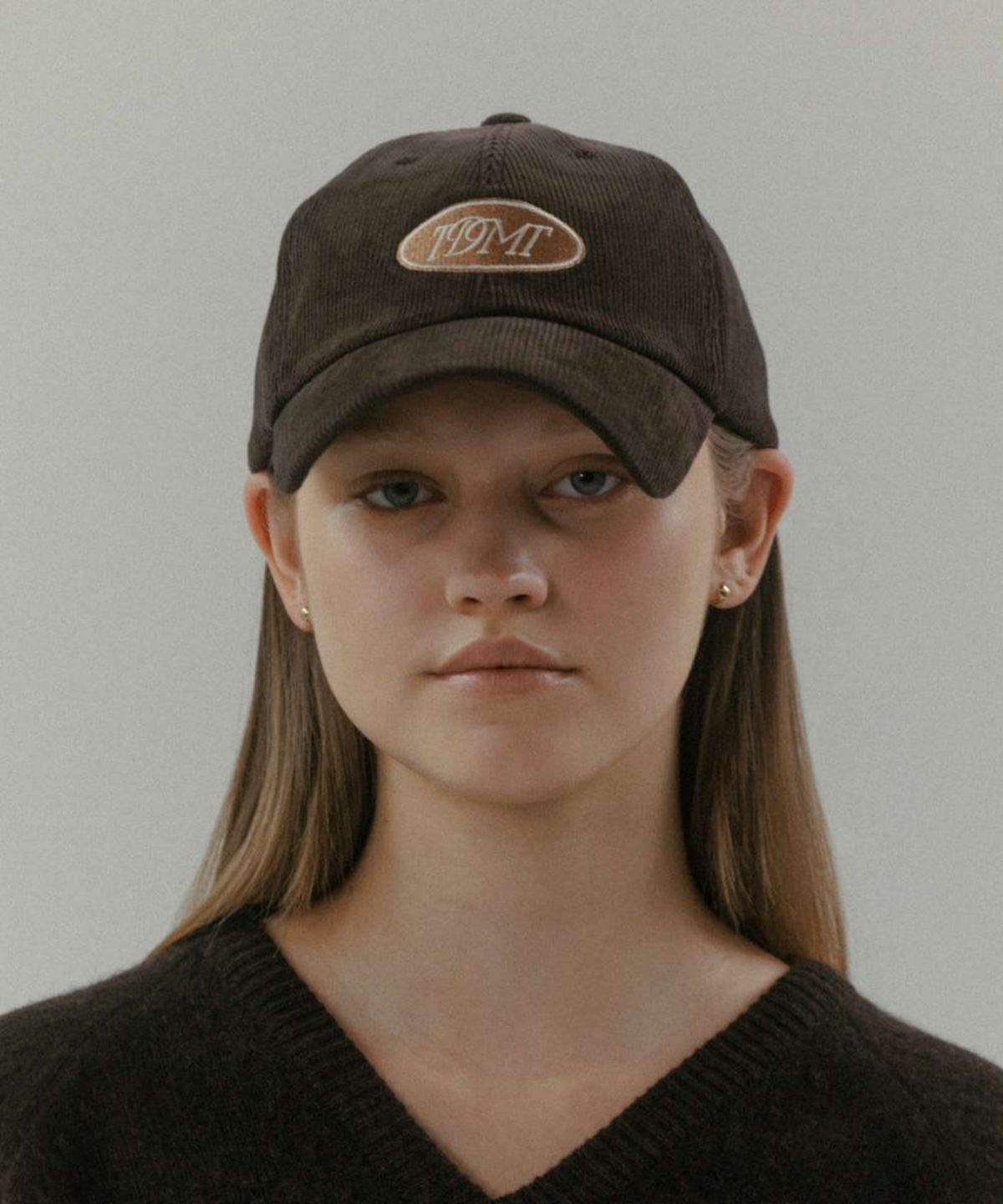 튜드먼트(TTUDEMENT) CORDUROY LOGO BALLCAP BROWN