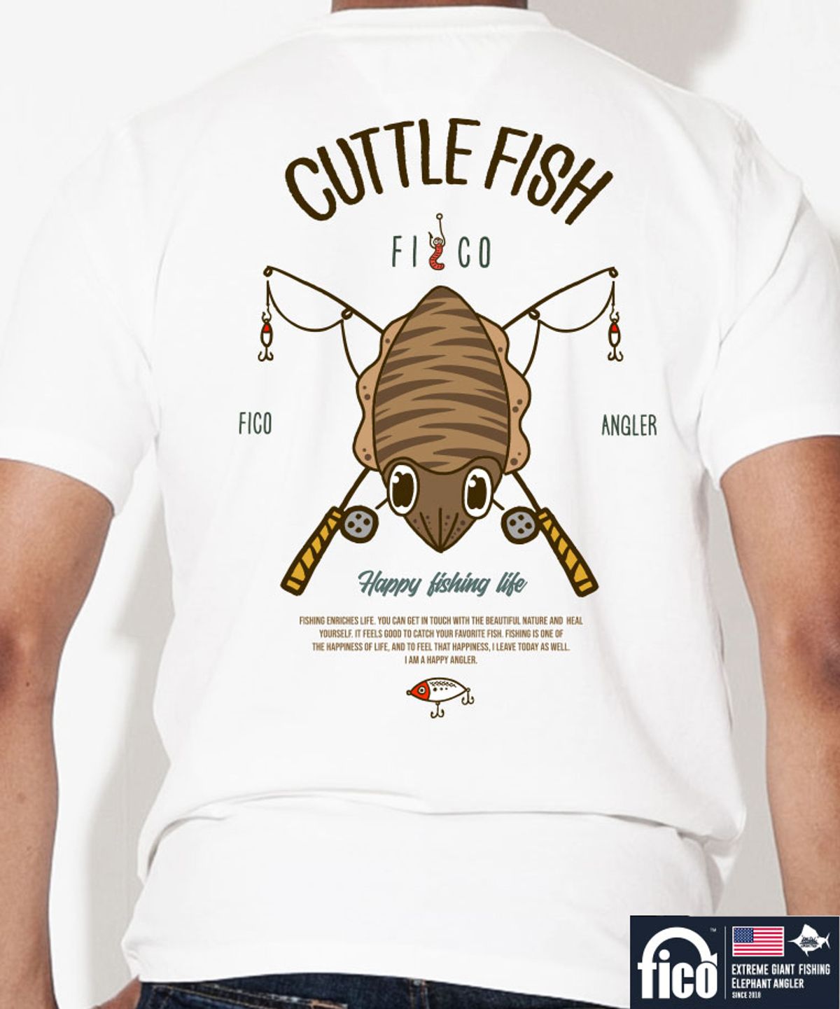 돌돌(DOLDOL) FICO_tshirts-231 익스트림 낚시 브랜드 피코 시즌2 캐릭터 그래픽 디자인 티셔츠