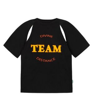 슬릿 풋볼 하프 슬리브 [블랙]