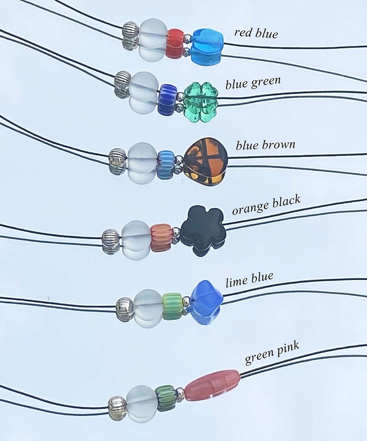 런디에스(RUNDS) 포인트 비즈 넥크리스 (6color)