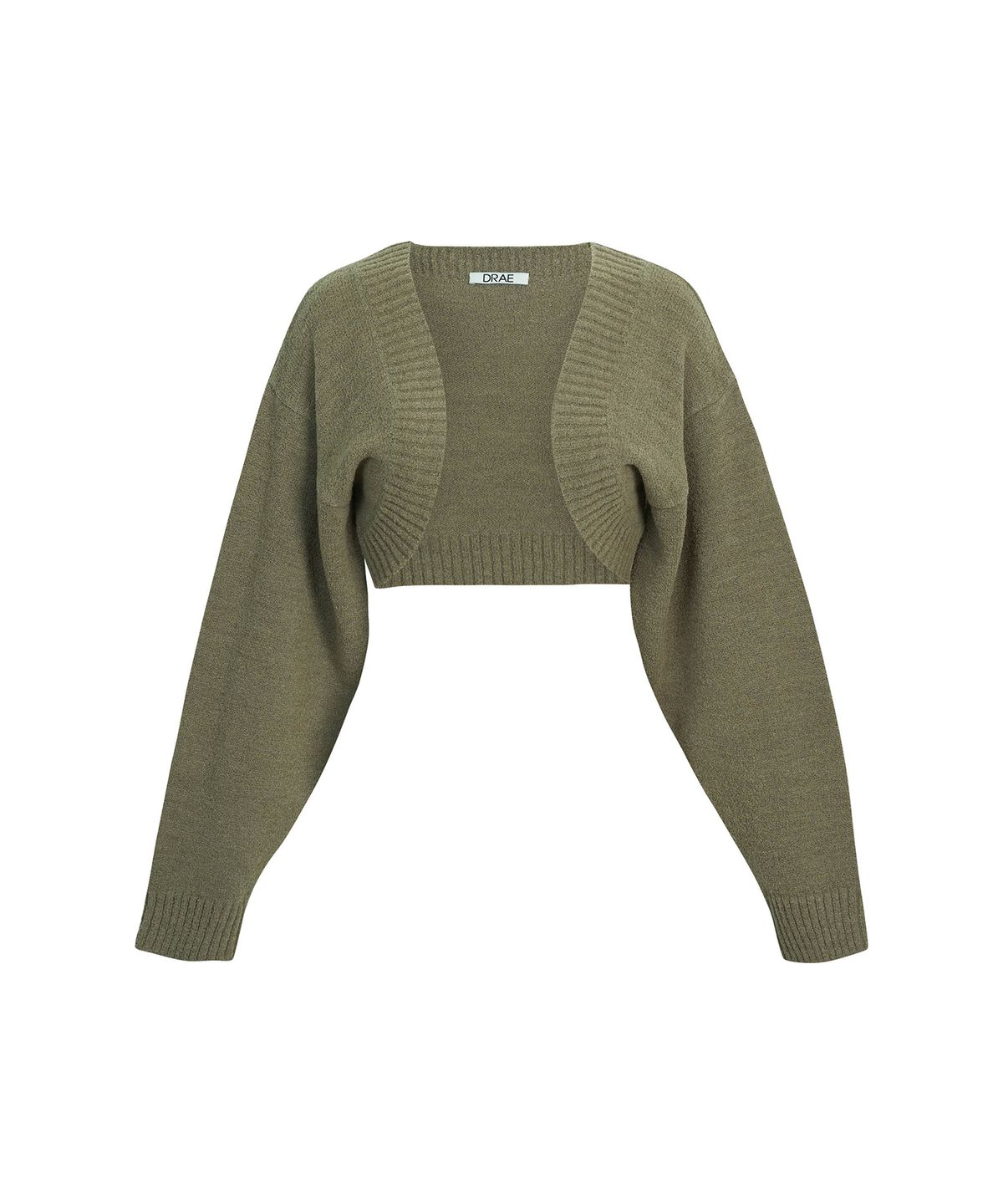 드레(DRAE) LOOP CROPPED CARDIGAN_KHAKI