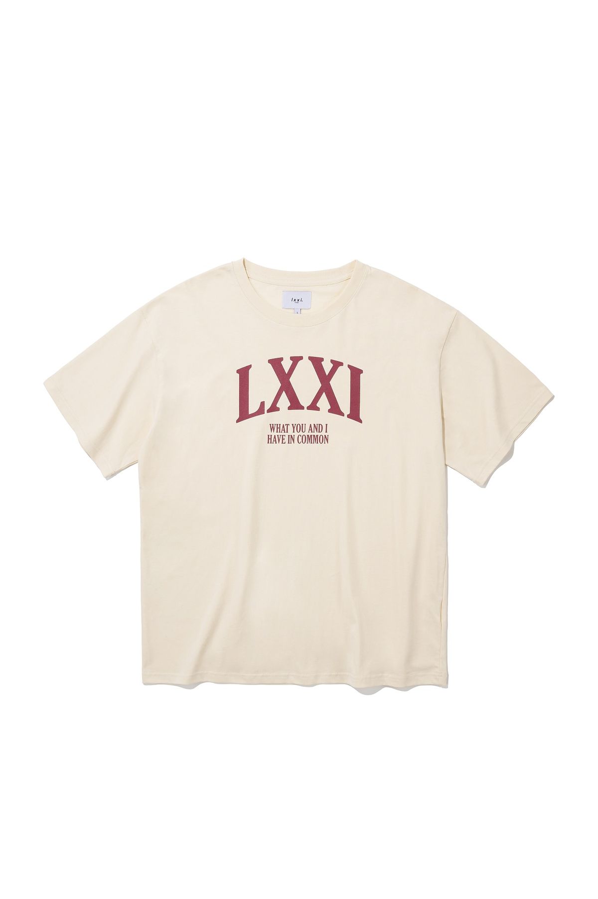 르씨(LXXI) ARCH LOGO T-SHIRT [CREAM BEIGE]