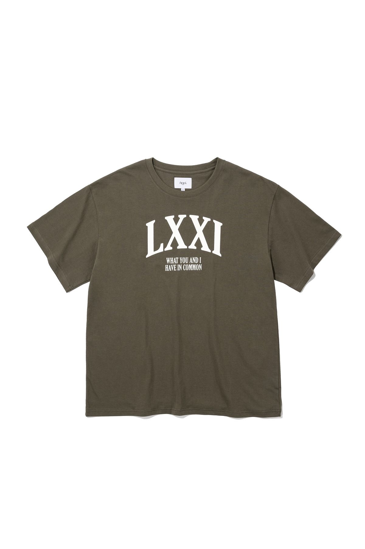 르씨(LXXI) ARCH LOGO T-SHIRT [OLIVE]