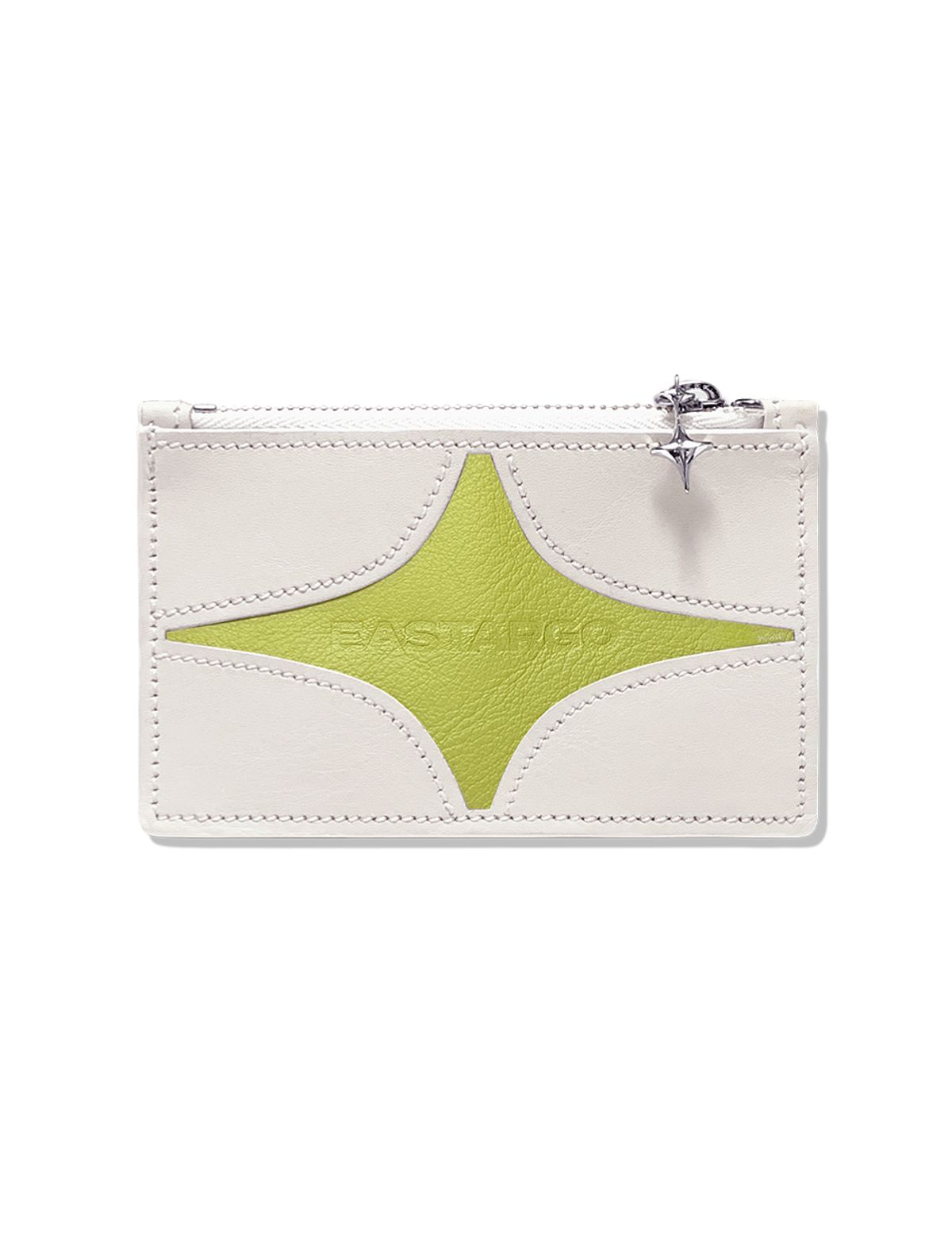 이스트아르고(EASTARGO) DOUBLE STING ZIPPER WALLET IVORY WHITE (LIME)