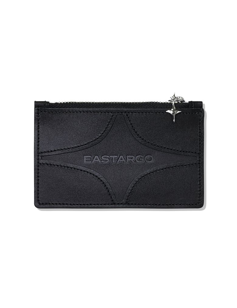 DOUBLE STING ZIPPER WALLET BK