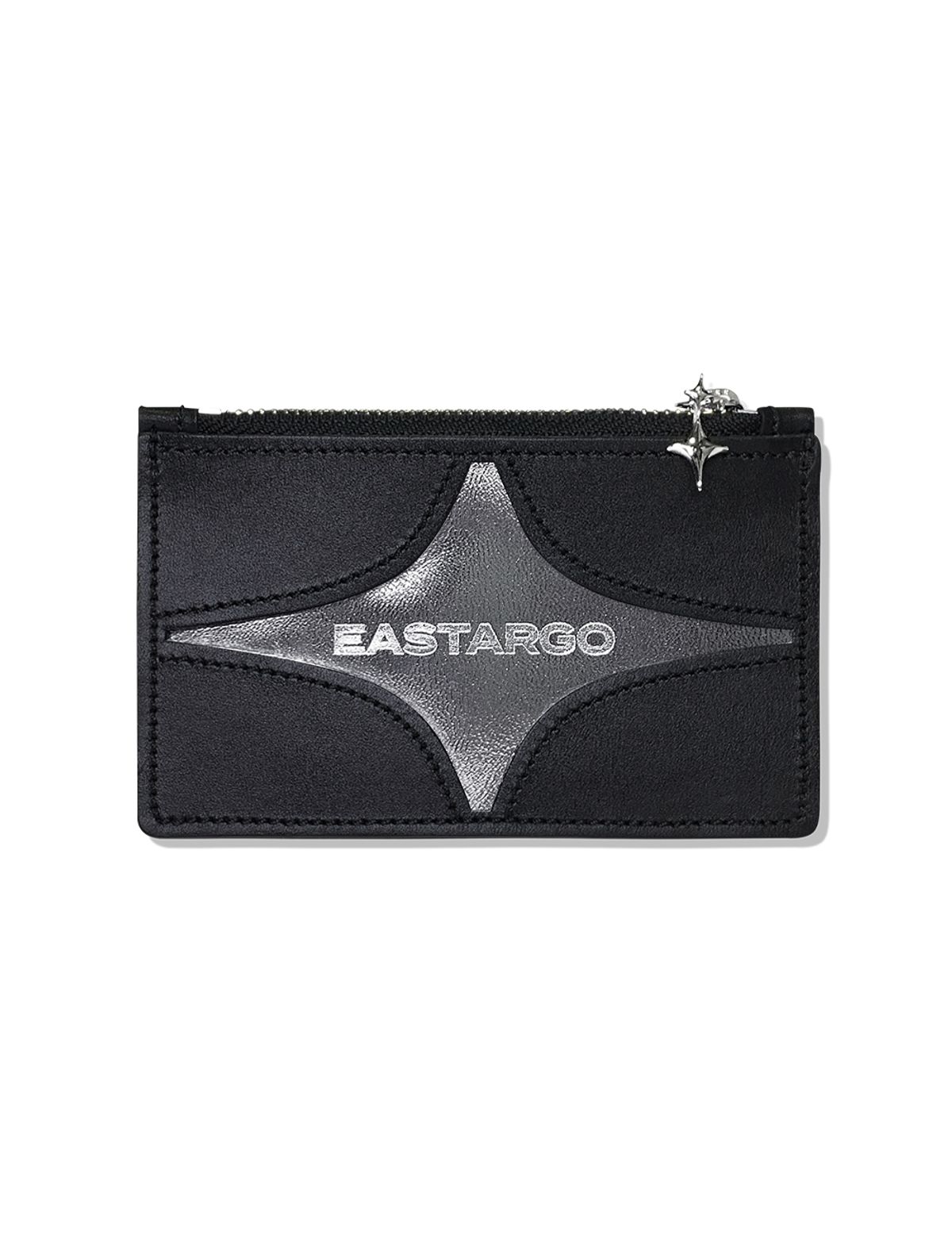 이스트아르고(EASTARGO) DOUBLE STING ZIPPER WALLET BK (SILVER)