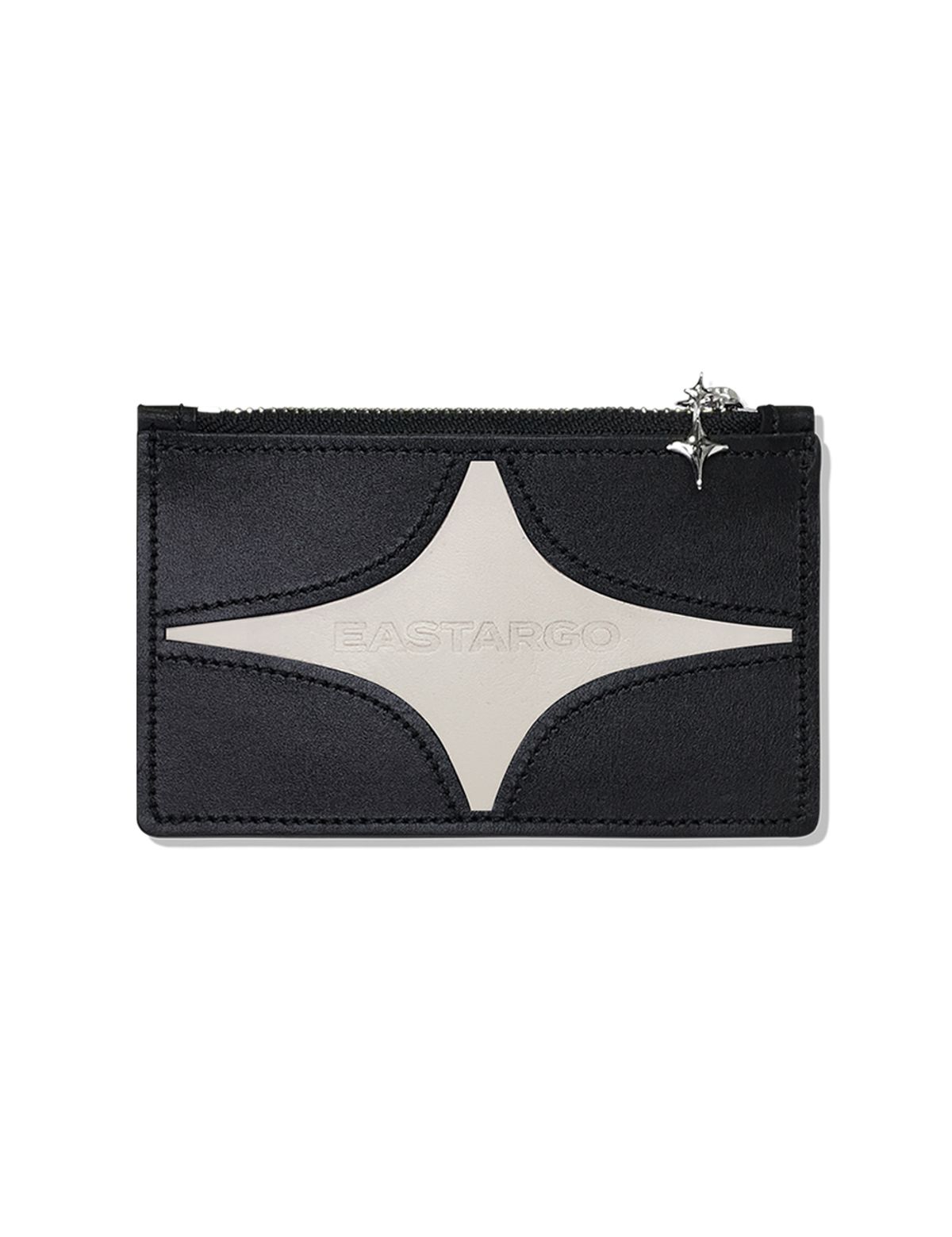 이스트아르고(EASTARGO) DOUBLE STING ZIPPER WALLET BK (IVORY WHITE)