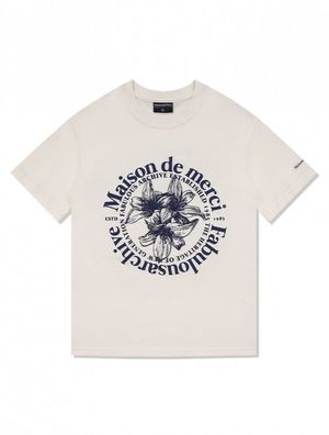 우먼즈 르리스 엠보 크롭티 크림네이비(FCC2TS387W)