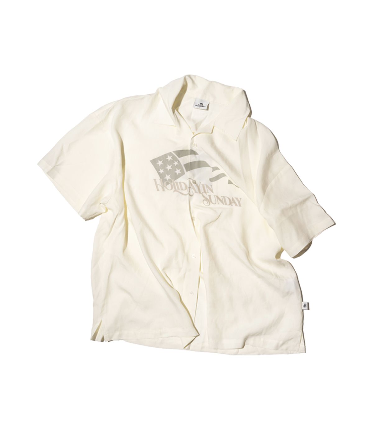 선데이후르츠마켓(SUNDAY FRUIT MARKET) HOLIDAY FLAG SHIRT IVORY