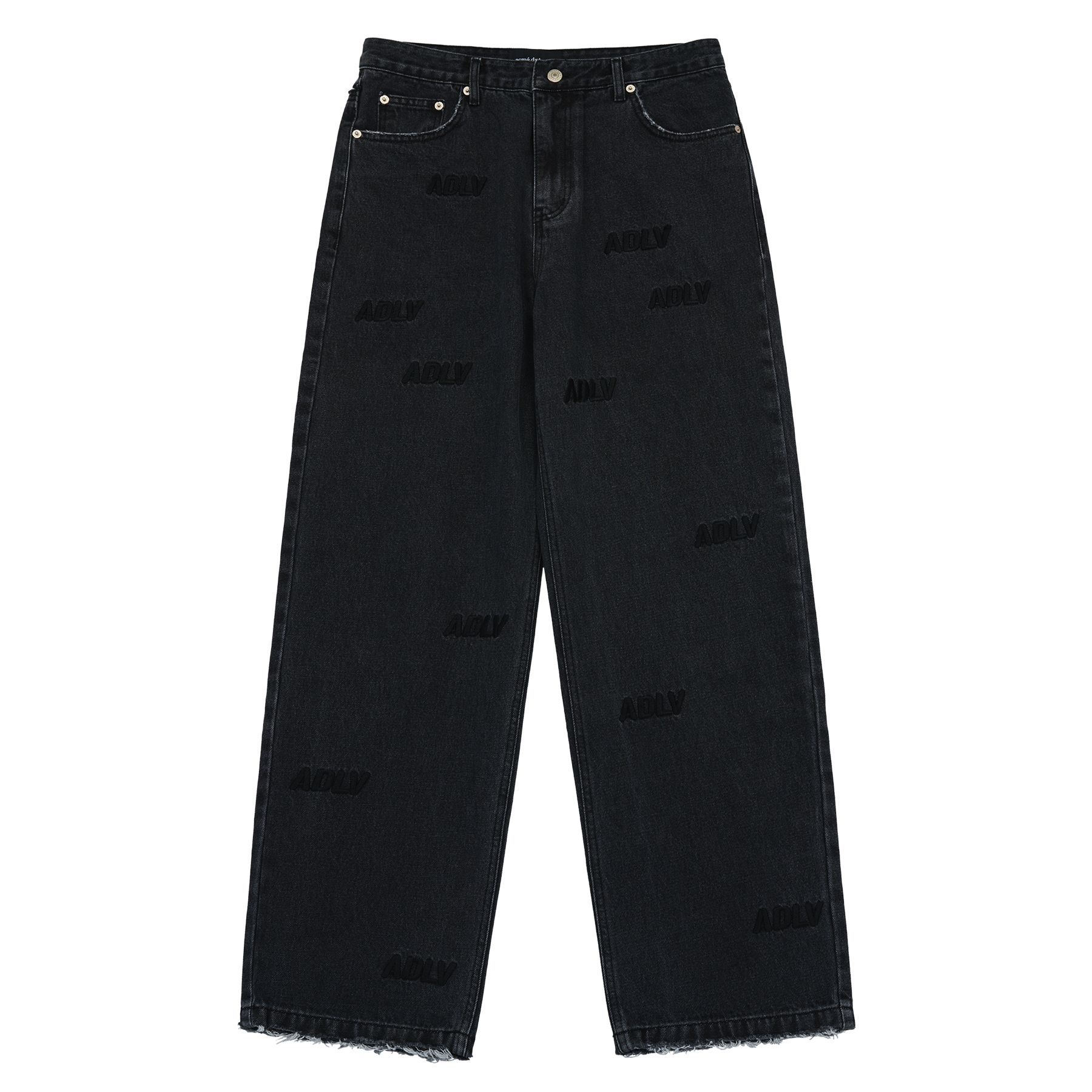 ★関税込★acme'de la vie★A LOGO EMBLEM PATCH STRIPE PANTS★ Promo Acme De La Vie Adlv Embroidery Logo Long Pants Navy
