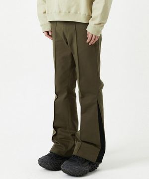 WIDE FLARE PANTS - KHAKI