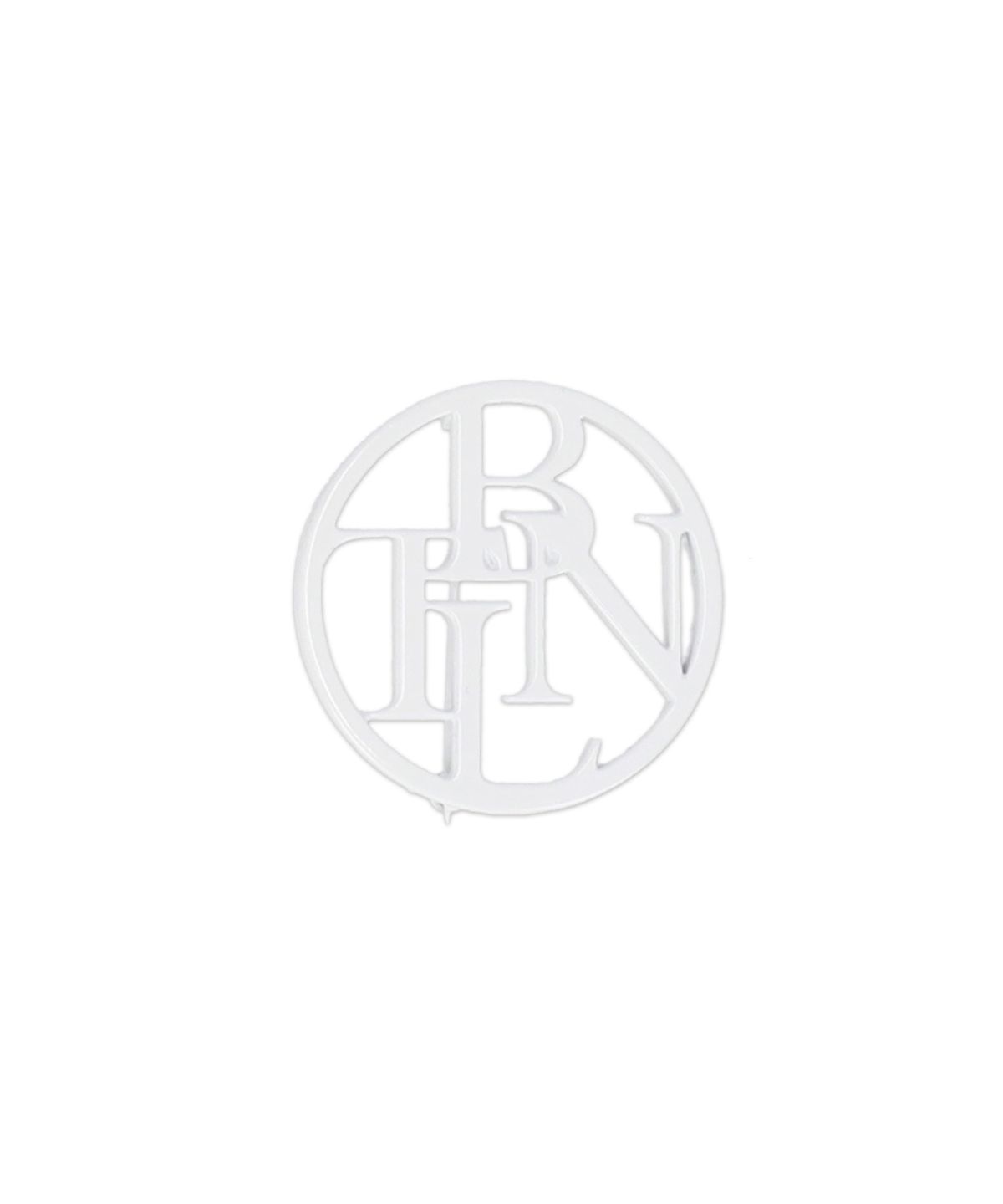 빈트릴 뉴욕(BEENTRILL NEWYORK) 라인로고브로치(오프 화이트)