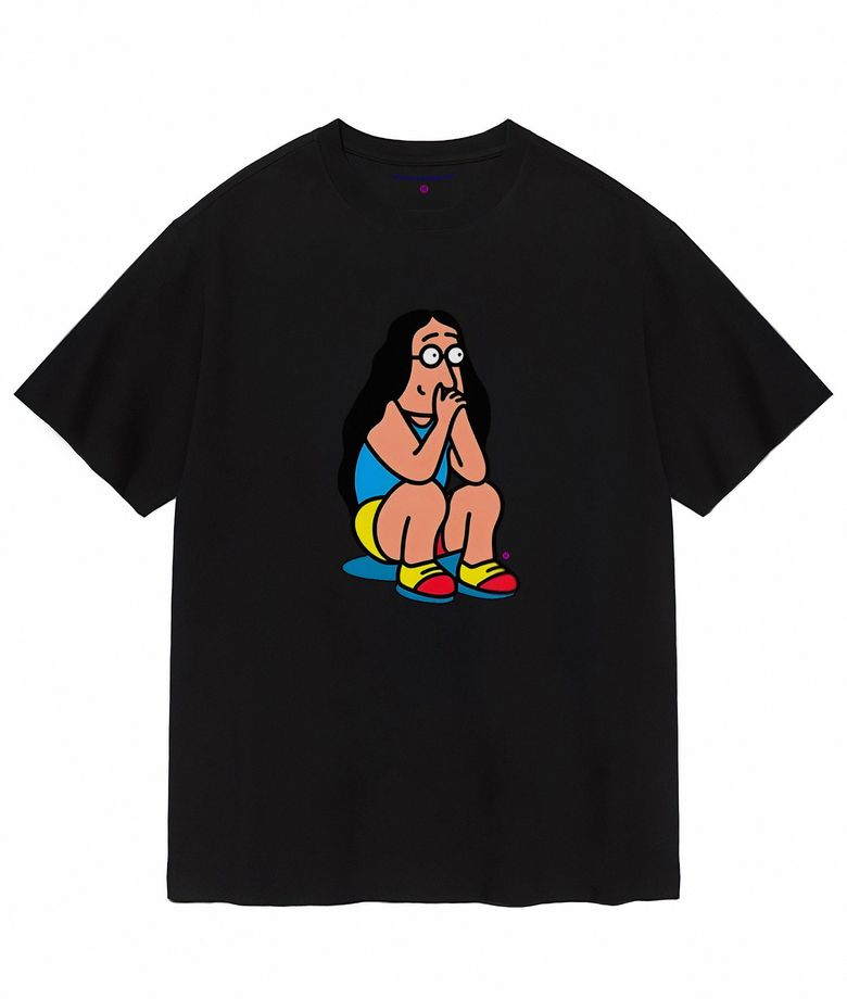 HR® 0026 think short sleeved tshirt black 반팔티