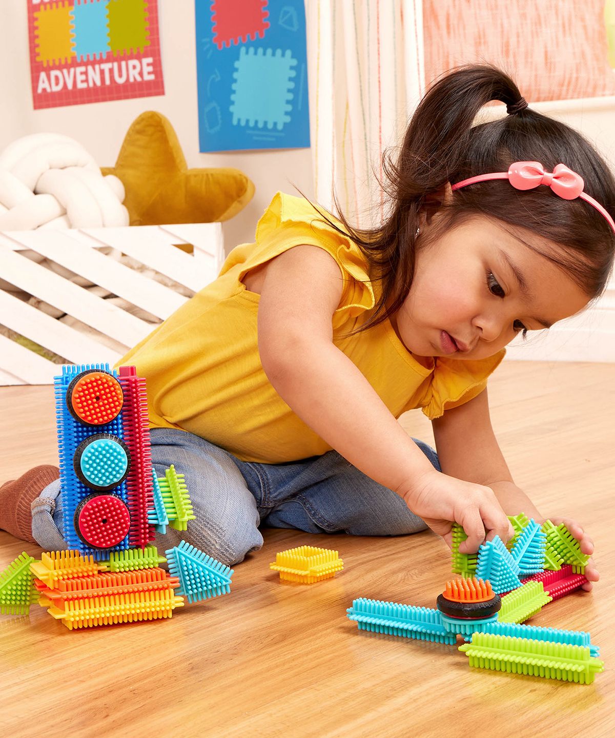 밧핫(BATTAT) 브리스틀블록]디럭스빌더박스112피스 112pcs Basic Builder Box