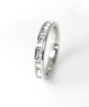 [남여공용] 써지컬스틸 크리스탈세팅반지 / GBSR-069